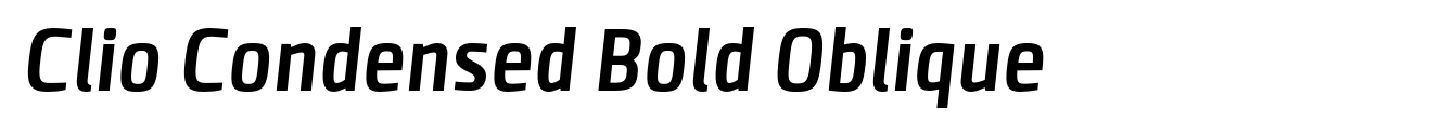 Clio Condensed Bold Oblique image